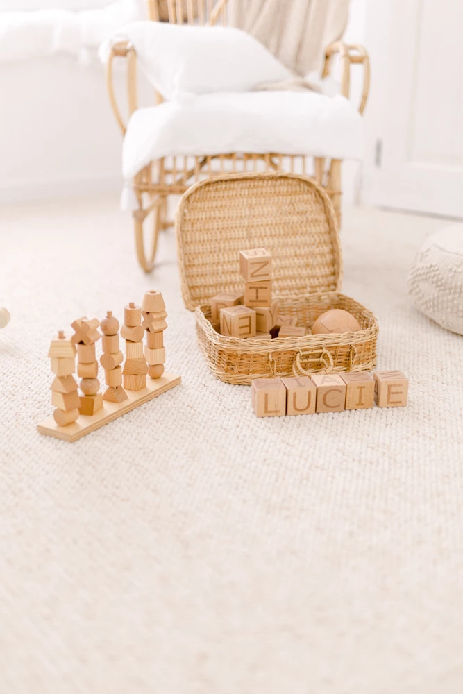 panier osier jouet panier de rangement beige